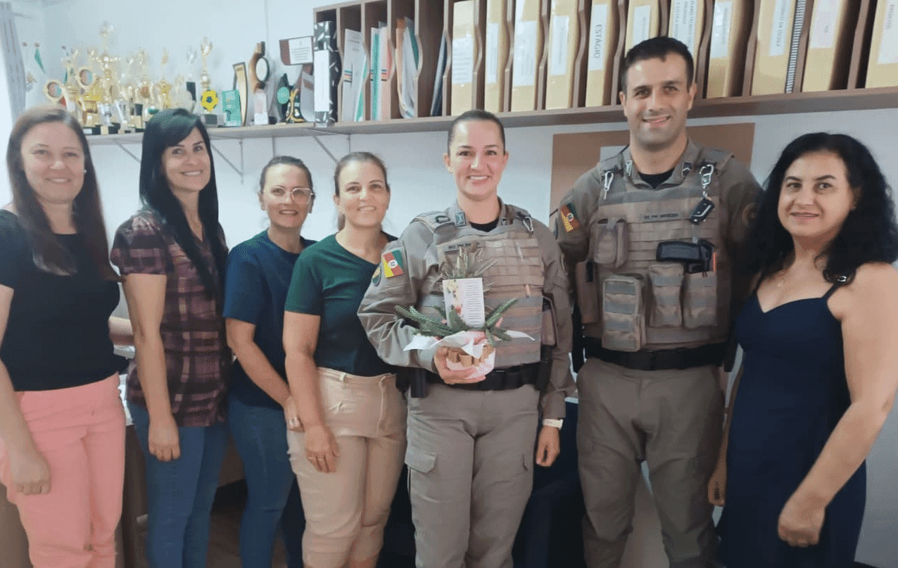 Brigada Militar fortalece parceria com escolas e anuncia início do Proerd em Cristal do Sul