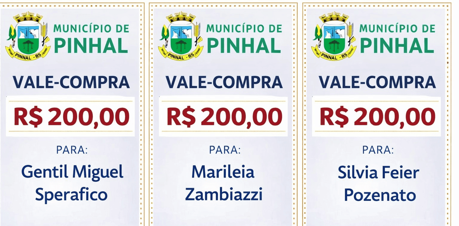 Pinhal divulga ganhadores do Nota Fiscal Gaúcha de janeiro 