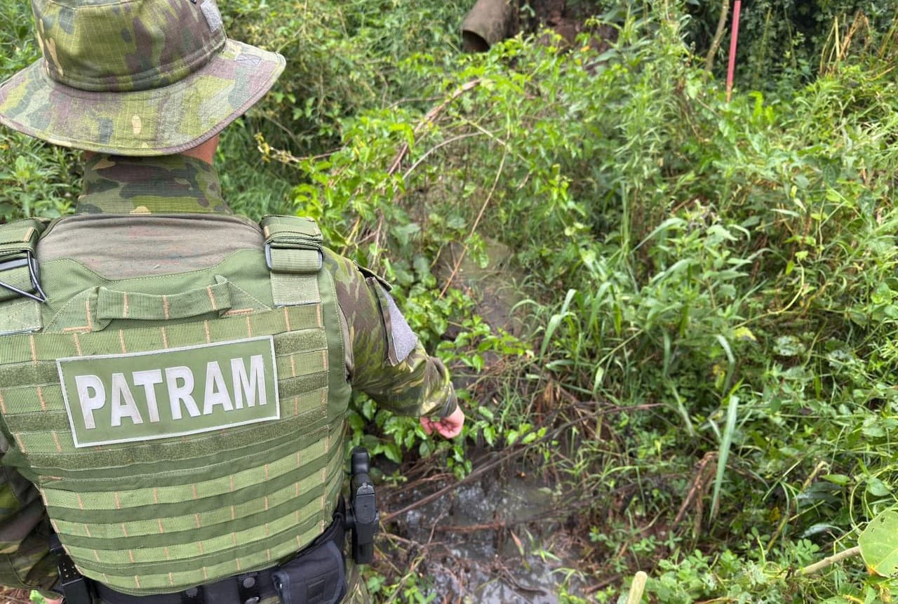 Batalhão Ambiental flagra poluição em Frederico Westphalen