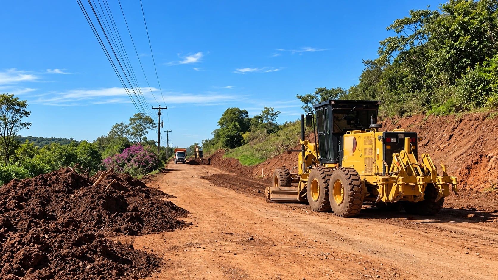Estacas utilizadas na obra de asfaltamento entre Ametista do Sul e Rodeio Bonito estão sendo furtadas 