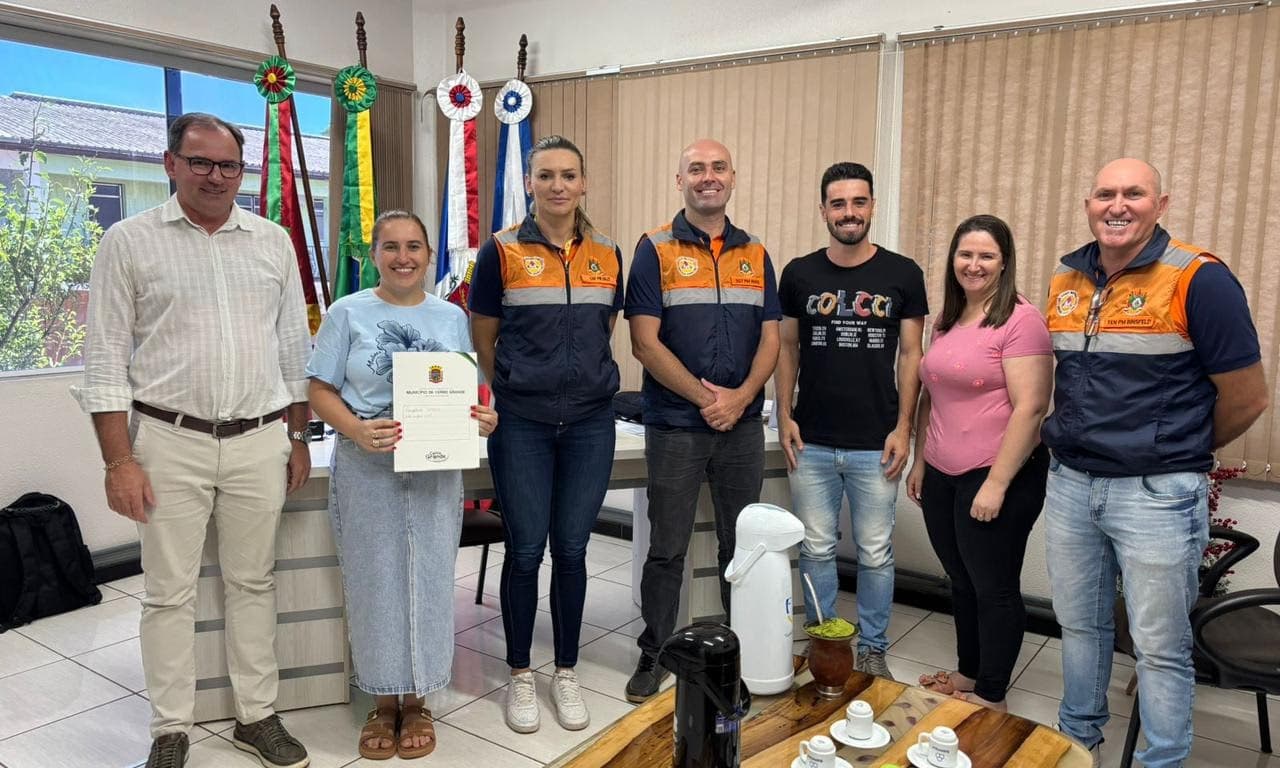 Cerro Grande recebe Defesa Civil para visita técnica e orientação sobre decreto de emergência